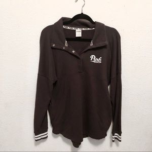 PINK quarter button sweater